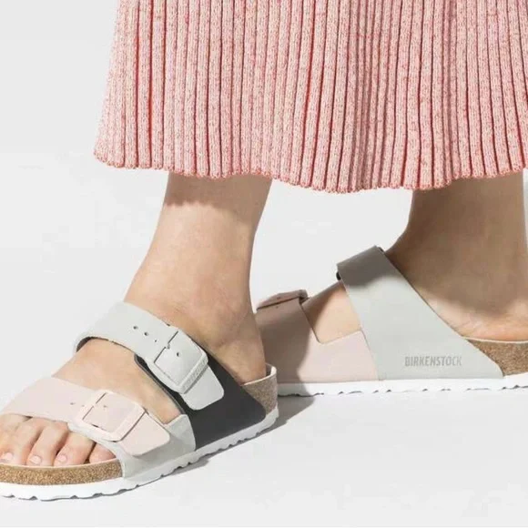 Birkenstock Arizona Split Colorblock Sandals Mineral/Rose Size 39 - Picture 2 of 11